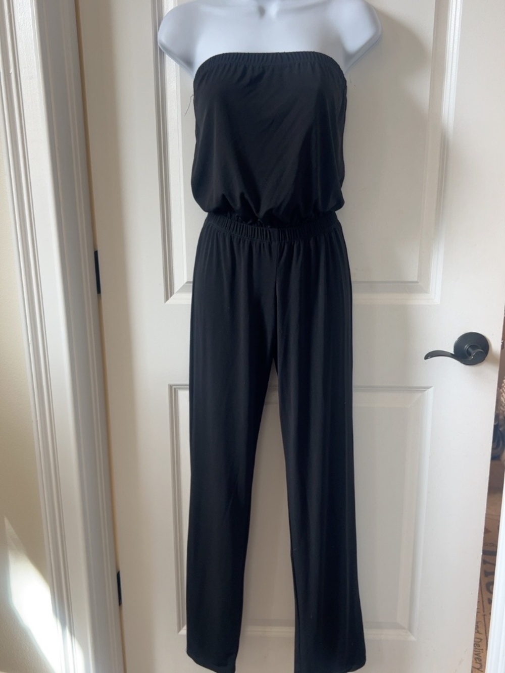 Necessary Objects Black Strapless Jumpsuit Small Made in USA